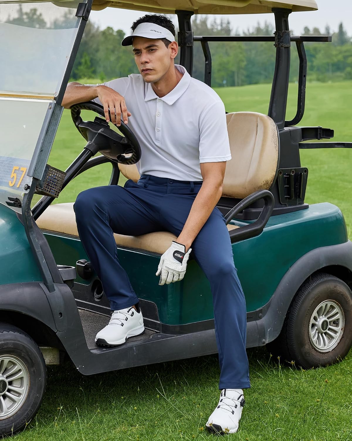 Men's Classic Fit Stretch Golf & Dress Work Pants 30''/32''/34'' | All-Day Comfort Performance Trousers for Business & Suit