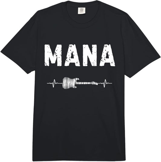 Mana Guitar Heartbeat Music Guitarist Retro Vintage Comfort Colors Adult Heavyweight T-Shirt
