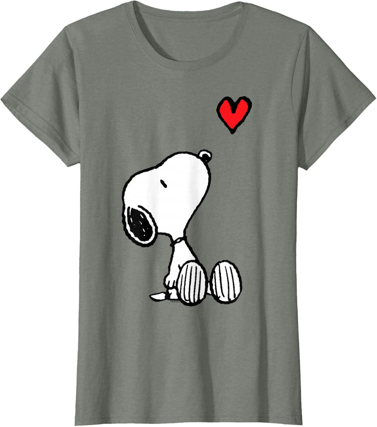 Peanuts Heart Sitting Snoopy T-Shirt