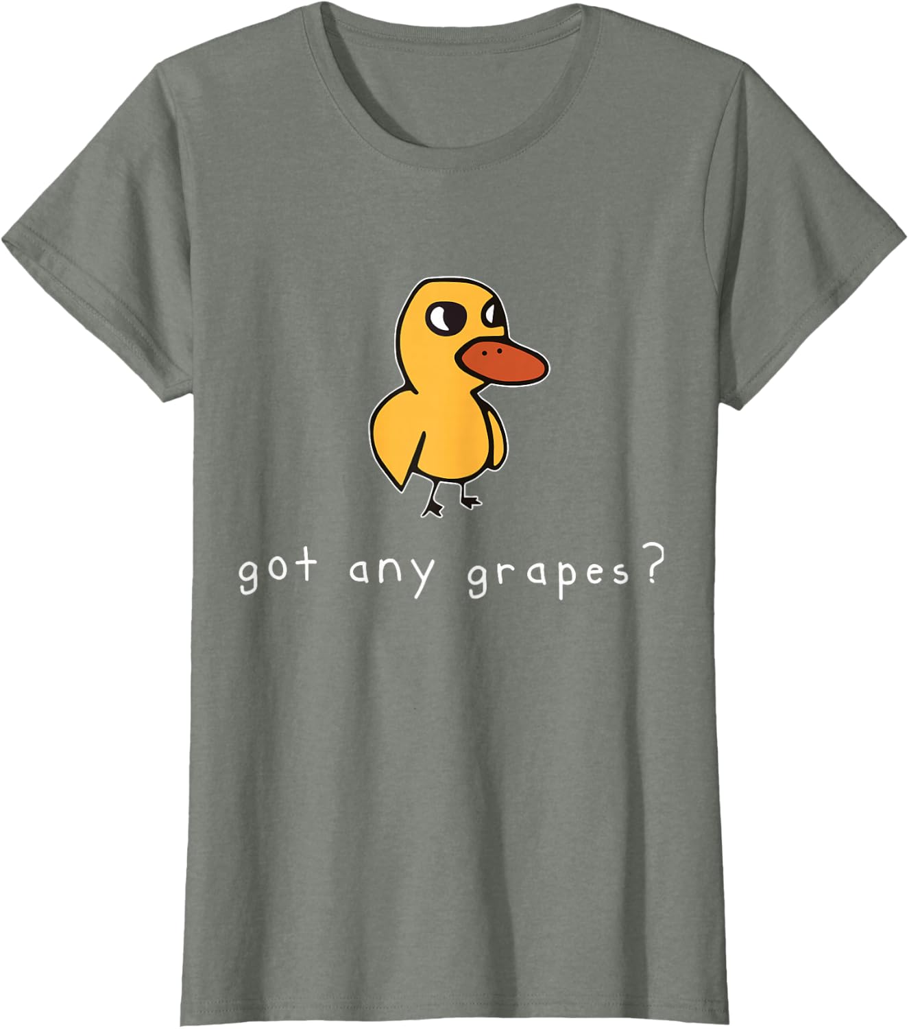 Funny Duck Got Any Grapes Summer Humor Design T-Shirt