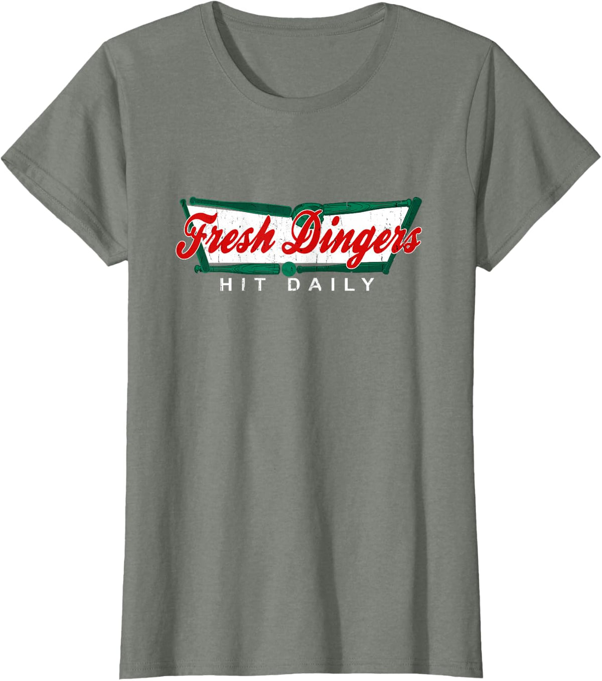 Don't Bunt Hit Fresh Dingers Funny Baseball Softball Game T-Shirt