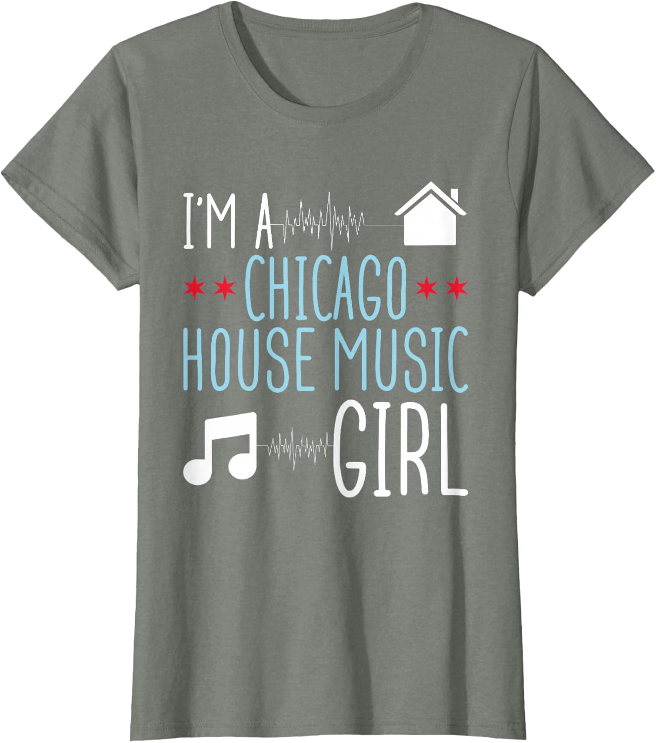 Chicago House Music Girl - Womens EDM Rave Outfit T-Shirt