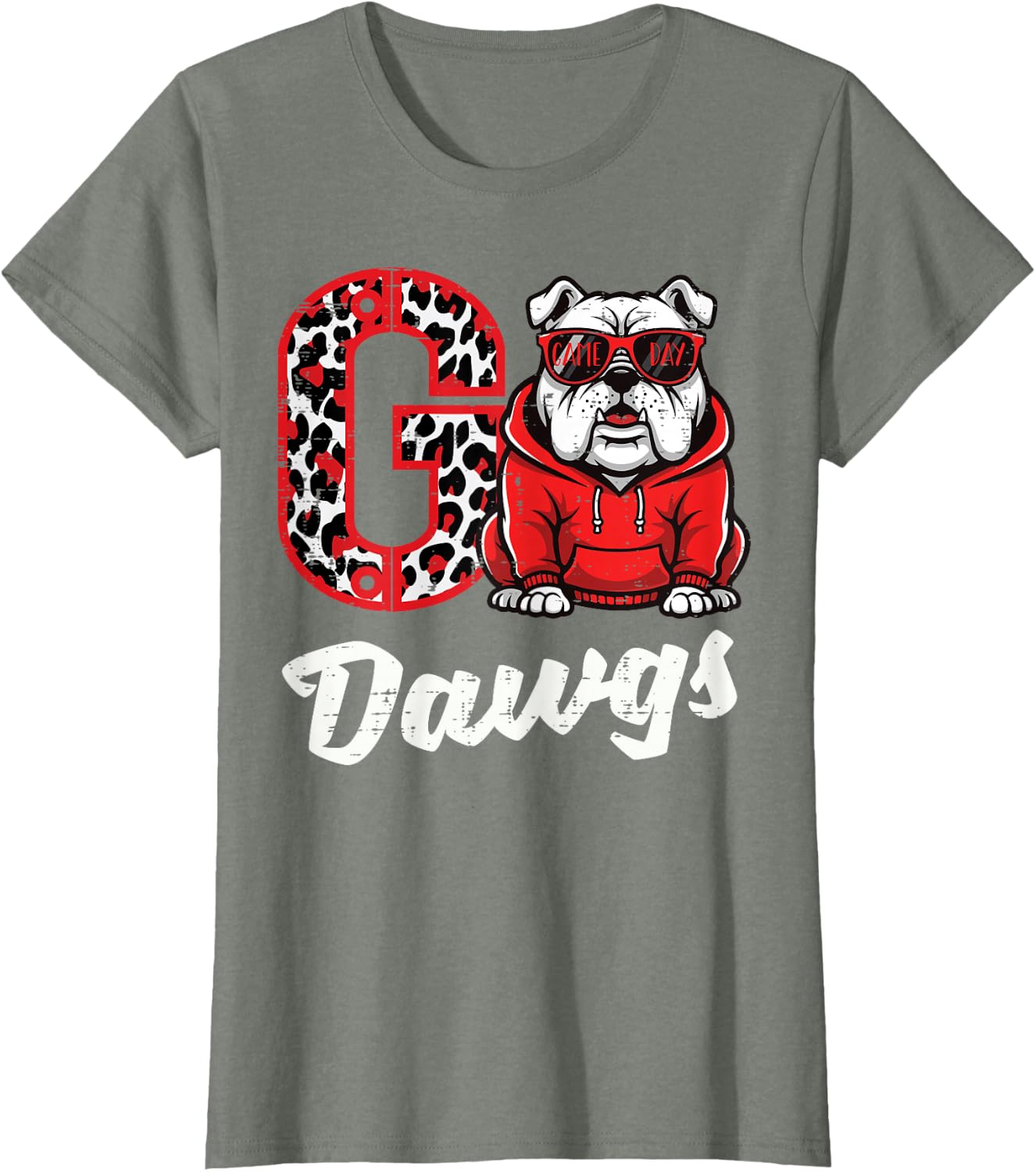 Bulldog Go Dawgs Men Women Kids Boys Youth Girls Teen T-Shirt