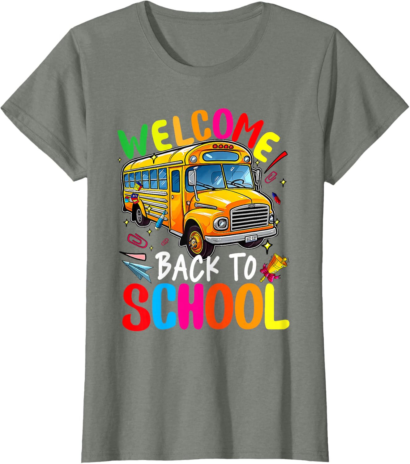 Welcome Back to School Bus 1st Day of School Teacher Kids T-Shirt