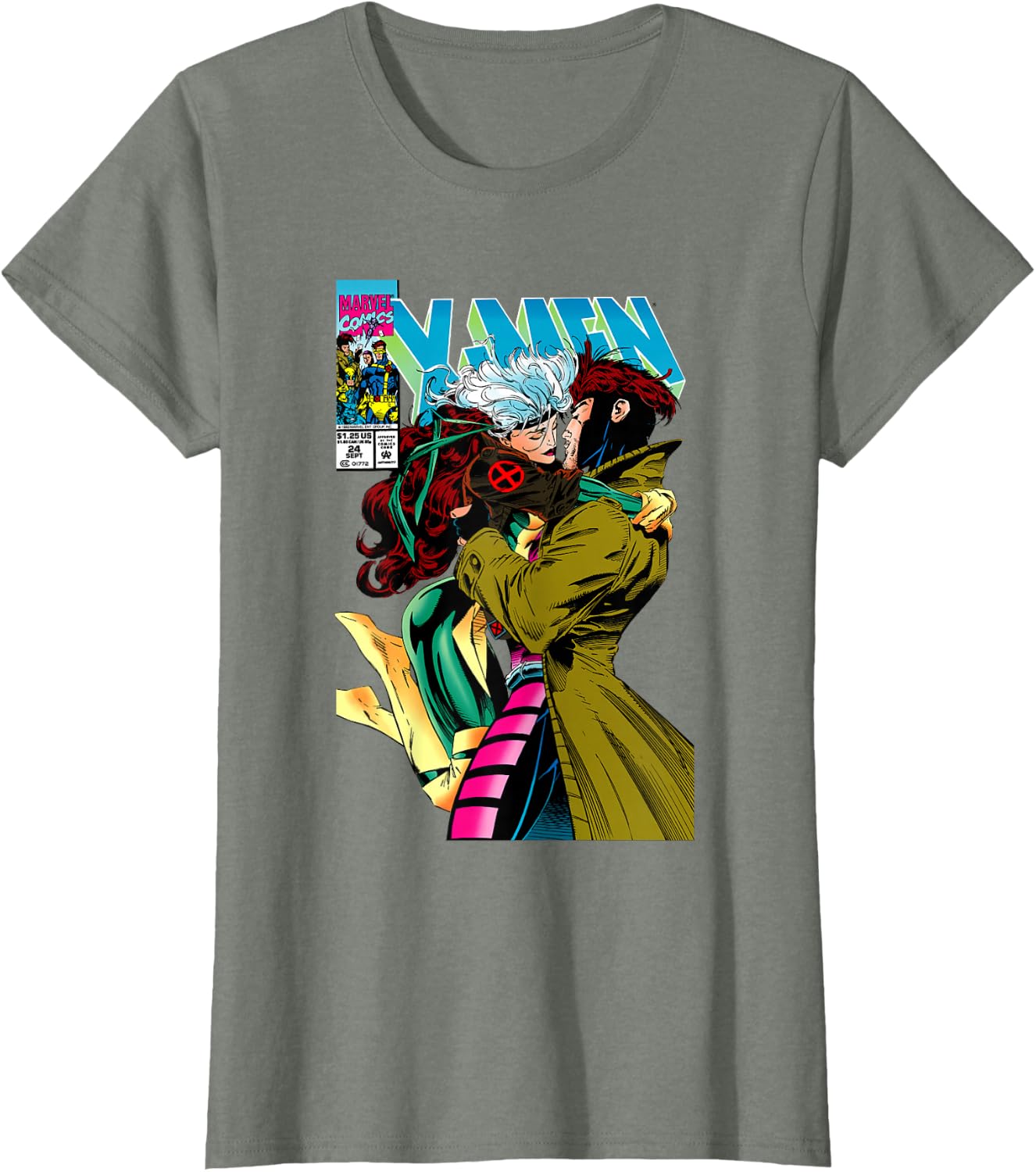 Marvel X-Men Valentine's Day Gambit & Rogue Beautiful Couple T-Shirt