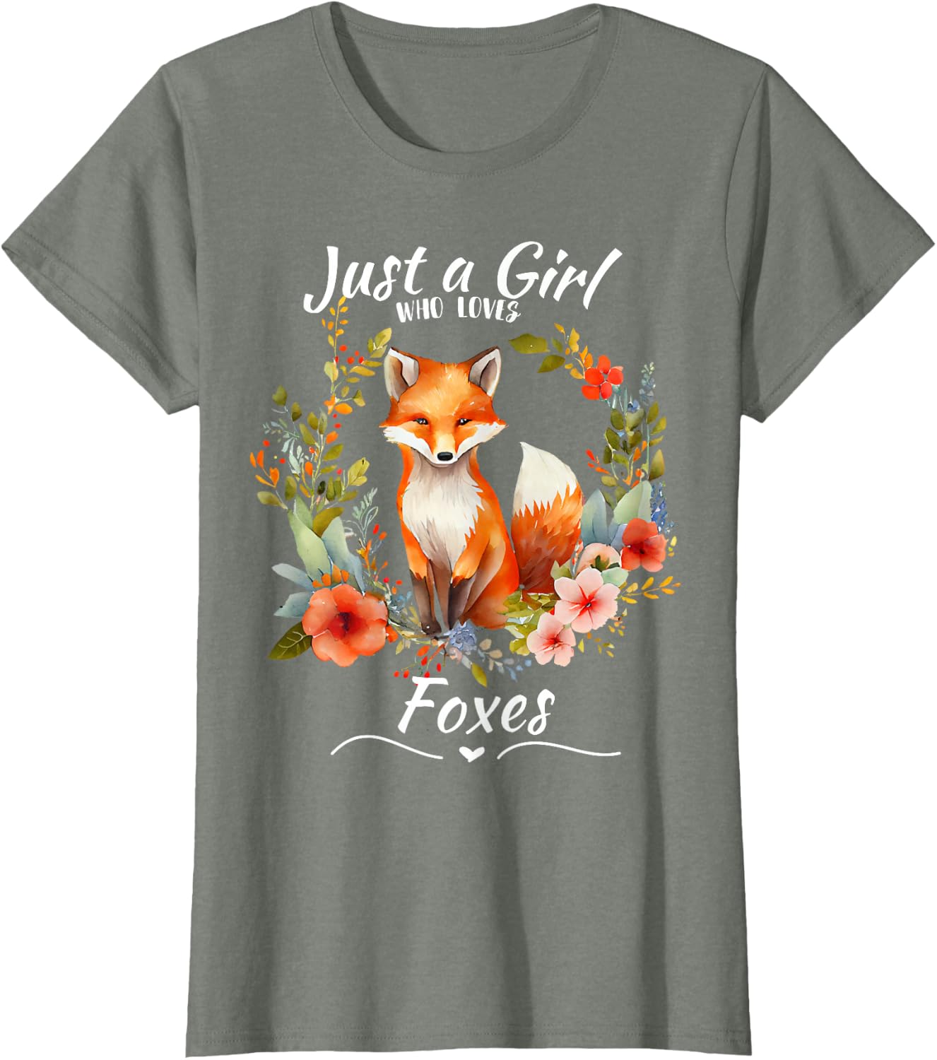 Just a Girl Who Loves Foxes for Girls Who Love Animals T-Shirt