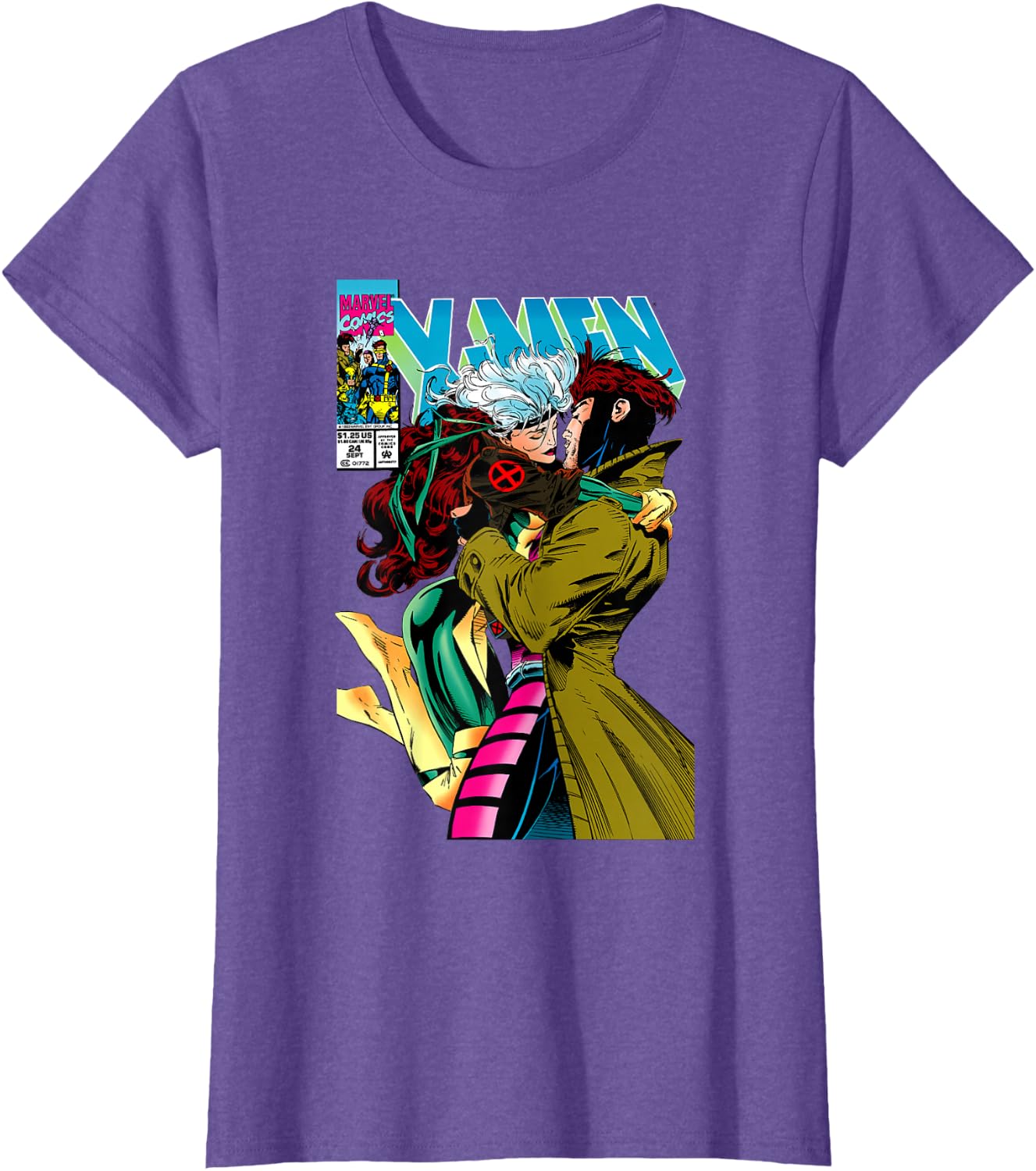 Marvel X-Men Valentine's Day Gambit & Rogue Beautiful Couple T-Shirt
