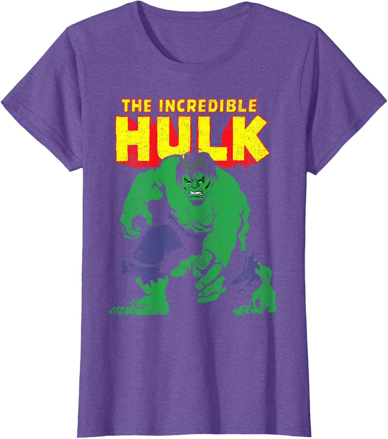 Marvel Classic The Incredible Hulk Distressed Portrait T-Shirt Small