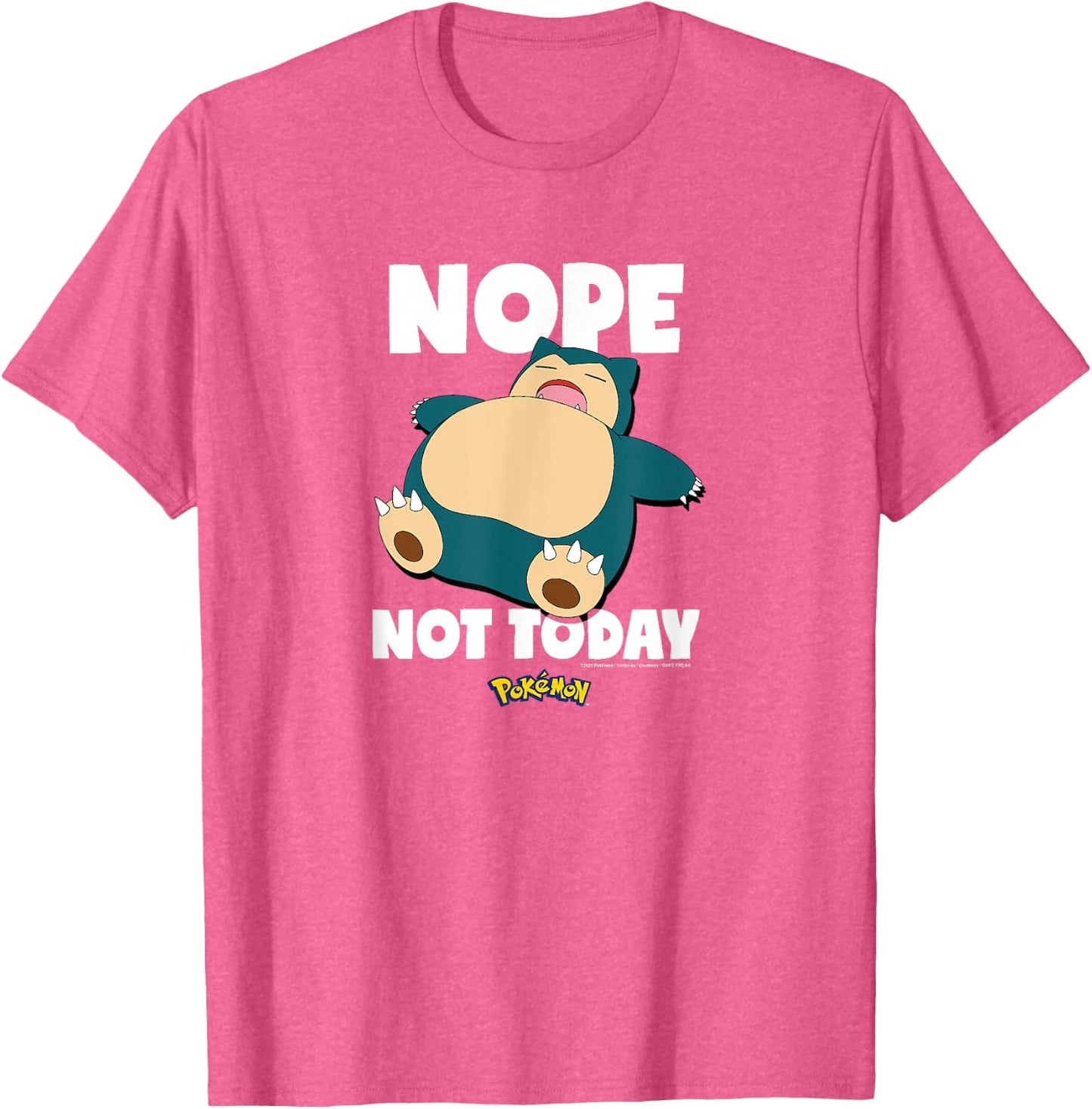 Nope Not Today Snorlax T-Shirt