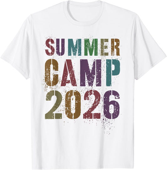 Kids Summer Camp 2026 Camping Host Staff Vibe Besties Cousin T-Shirt