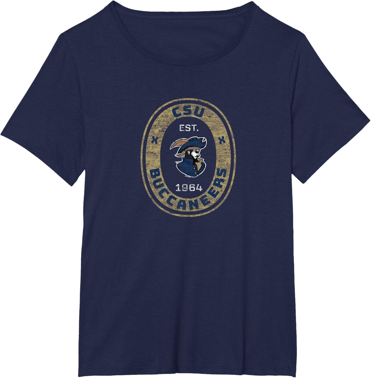 Charleston Southern University Buccaneers Retro Crest Seal T-Shirt