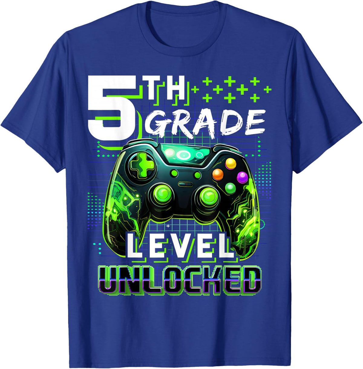 Back to School 5th Grade Boys Gamer First Day School Level T-Shirt