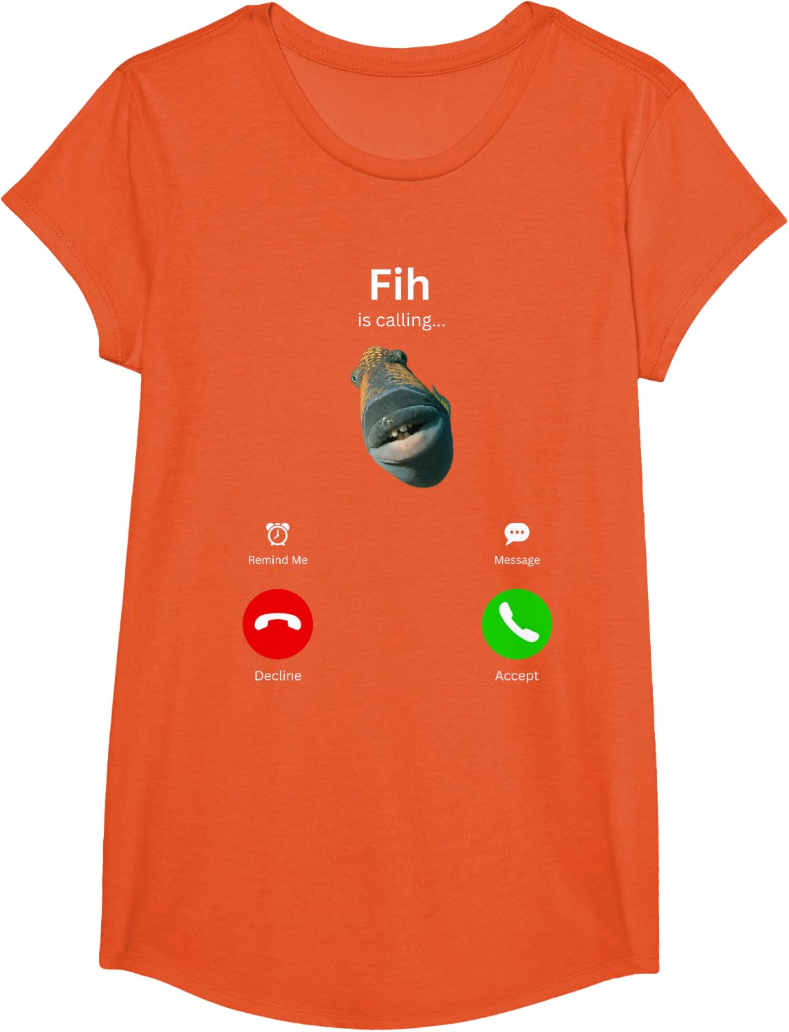 Fih is Calling Funny Misspelled Fish Meme Fih Fish Calling T-Shirt