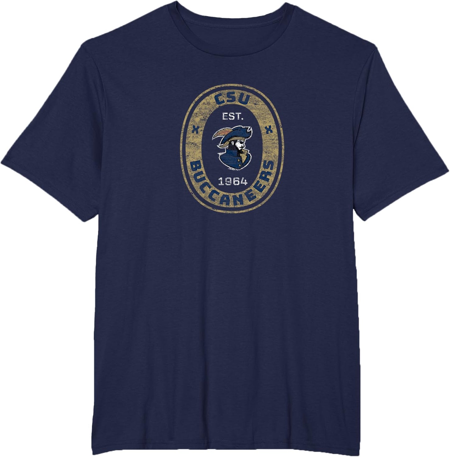 Charleston Southern University Buccaneers Retro Crest Seal T-Shirt