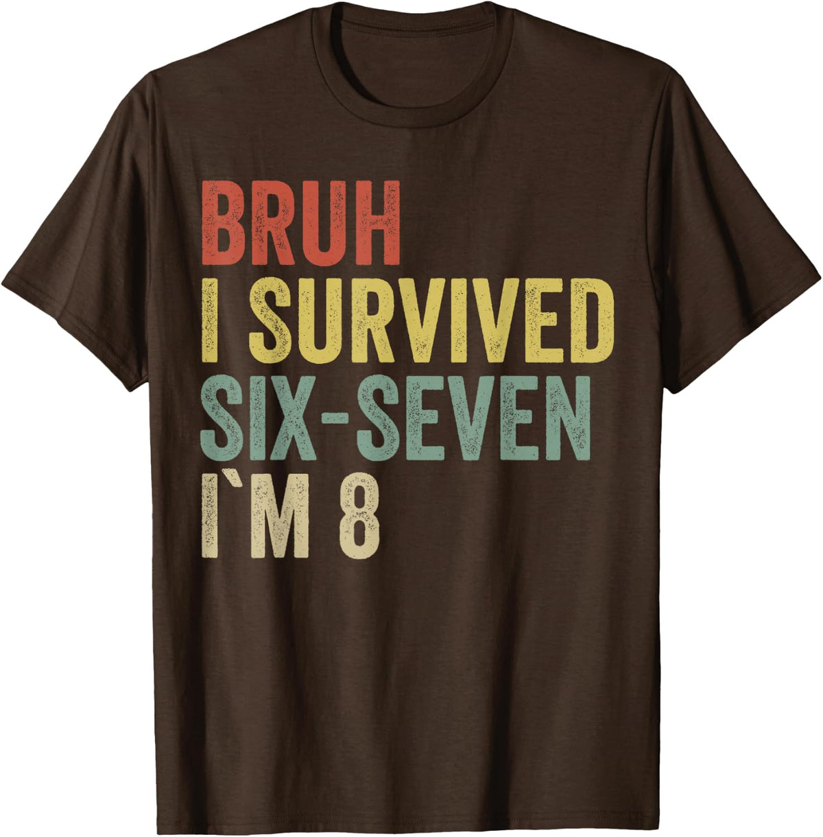 Funny Shirts 8th Birthday Boy Outfit I'm 8 Year Old Bruh Meme Tees T Shirts for Kids