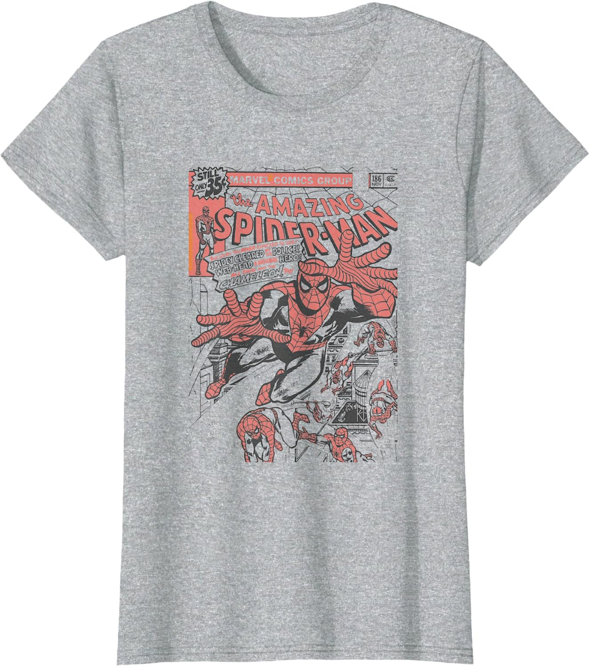 Marvel Comics Spider-Man Amazing Comic Cover Vintage T-Shirt