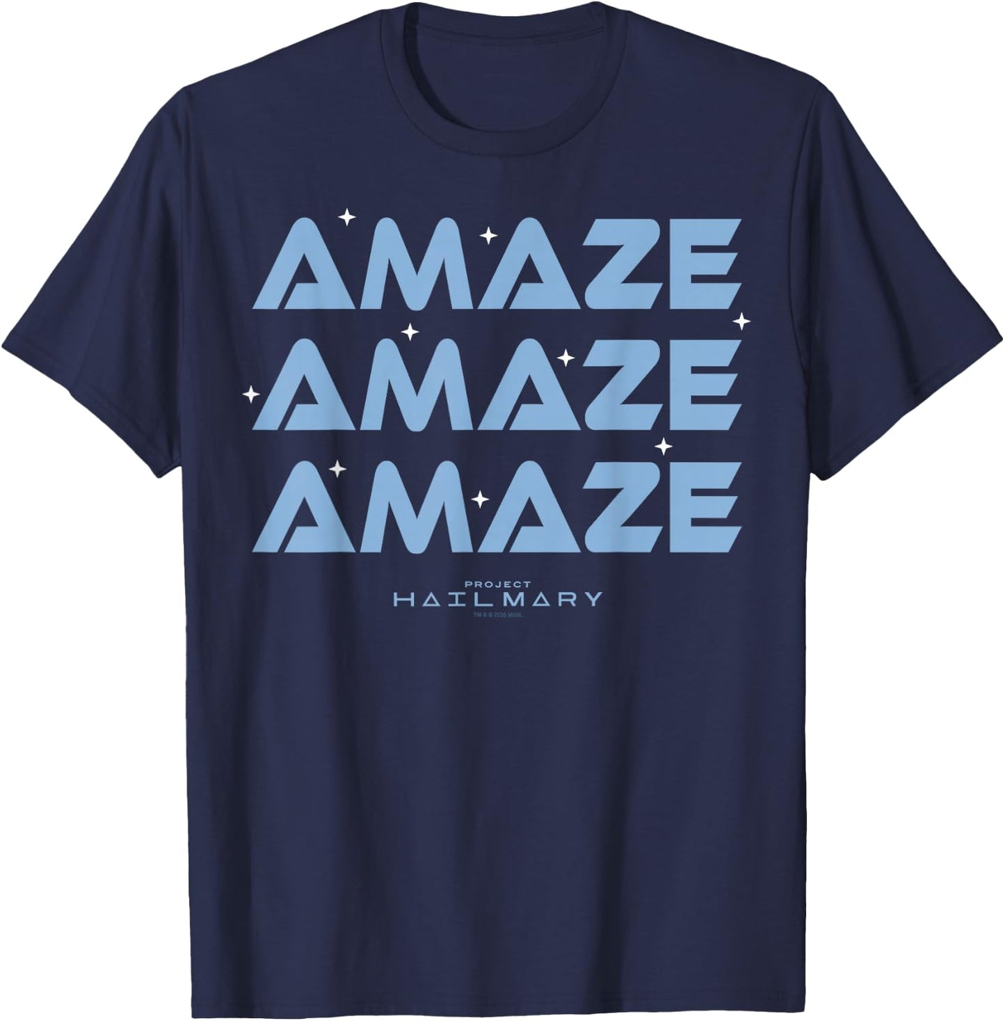 Project Hail Mary Amaze Repeat Typography Graphic Tees and T Shirts for Men and Women