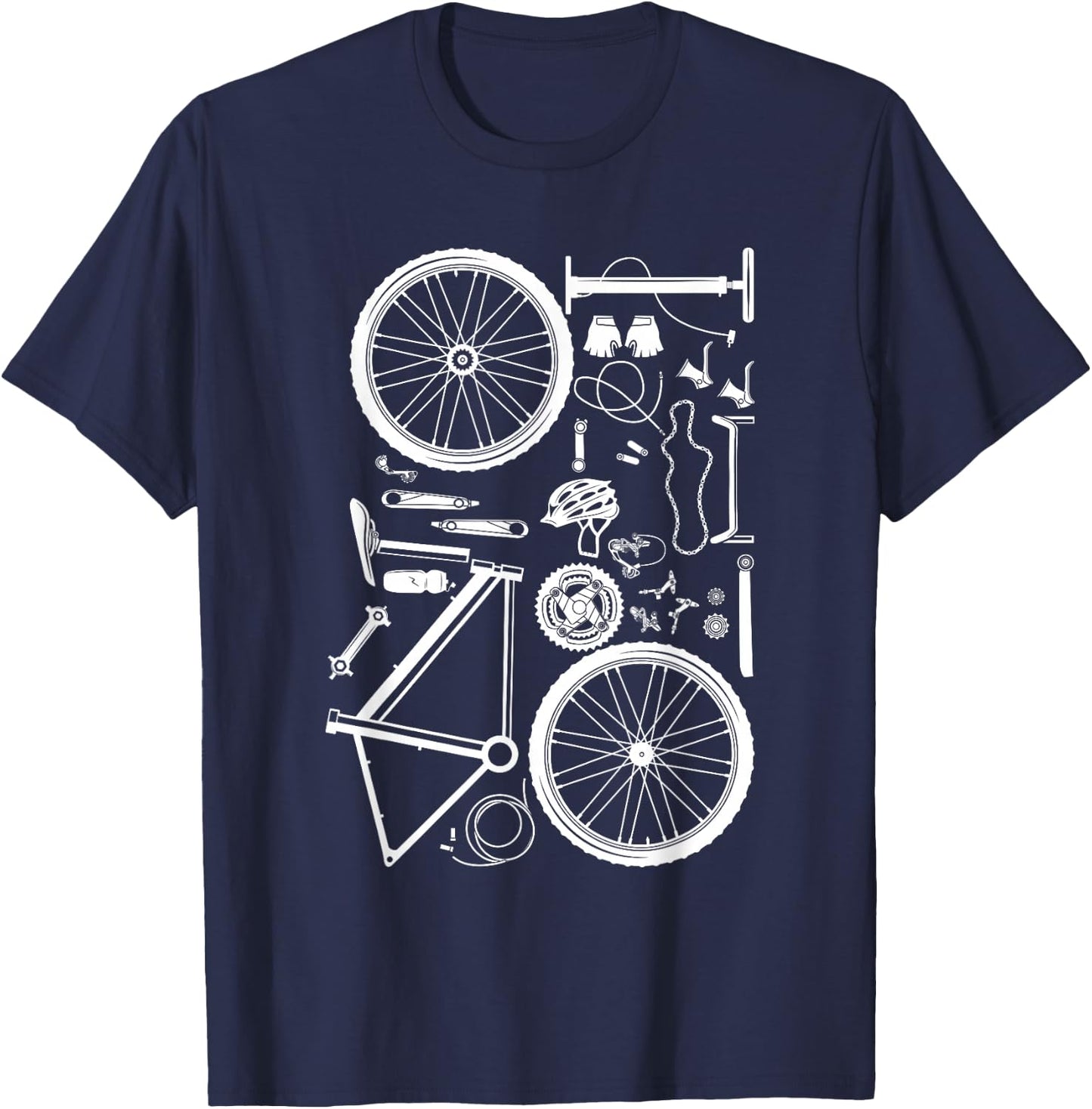 Bike Parts - Downhill Rider Mountainbike MTB Cycling T-Shirt Small