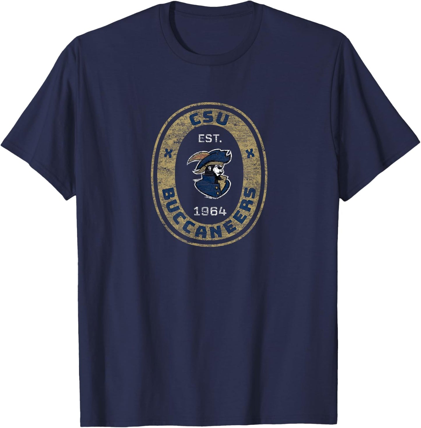 Charleston Southern University Buccaneers Retro Crest Seal T-Shirt