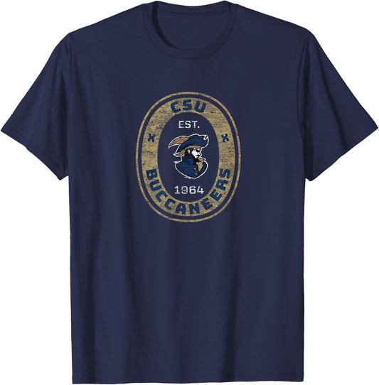 Charleston Southern University Buccaneers Retro Crest Seal T-Shirt