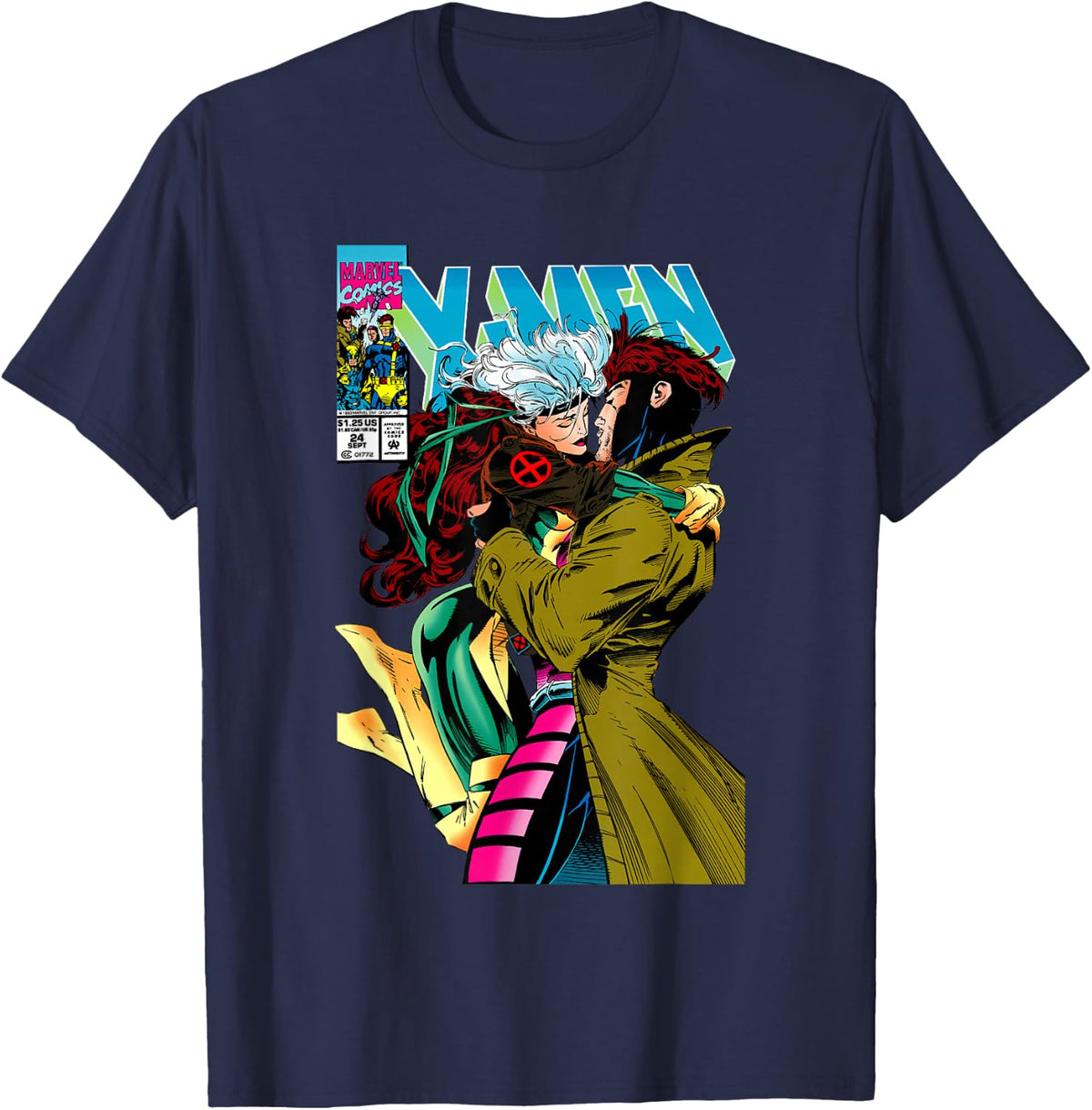 Marvel X-Men Valentine's Day Gambit & Rogue Beautiful Couple T-Shirt