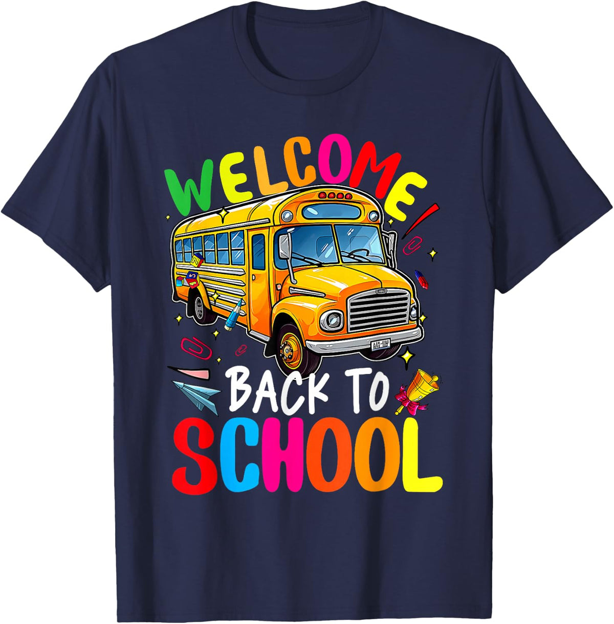 Welcome Back to School Bus 1st Day of School Teacher Kids T-Shirt