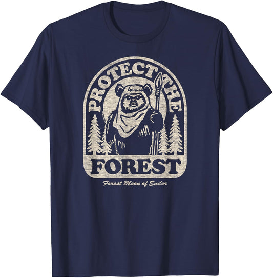Star Wars Ewok Protect The Forest Graphic Tee T-Shirt