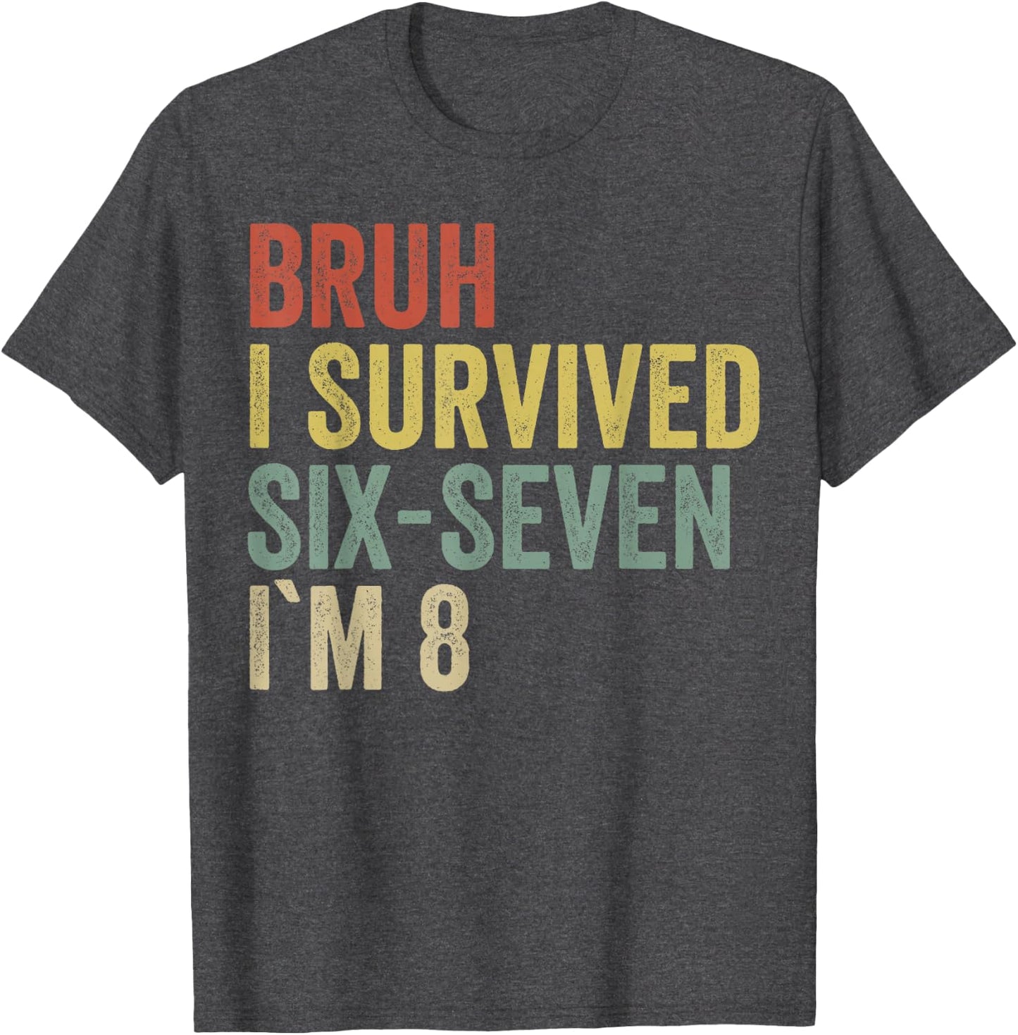 Funny Shirts 8th Birthday Boy Outfit I'm 8 Year Old Bruh Meme Tees T Shirts for Kids