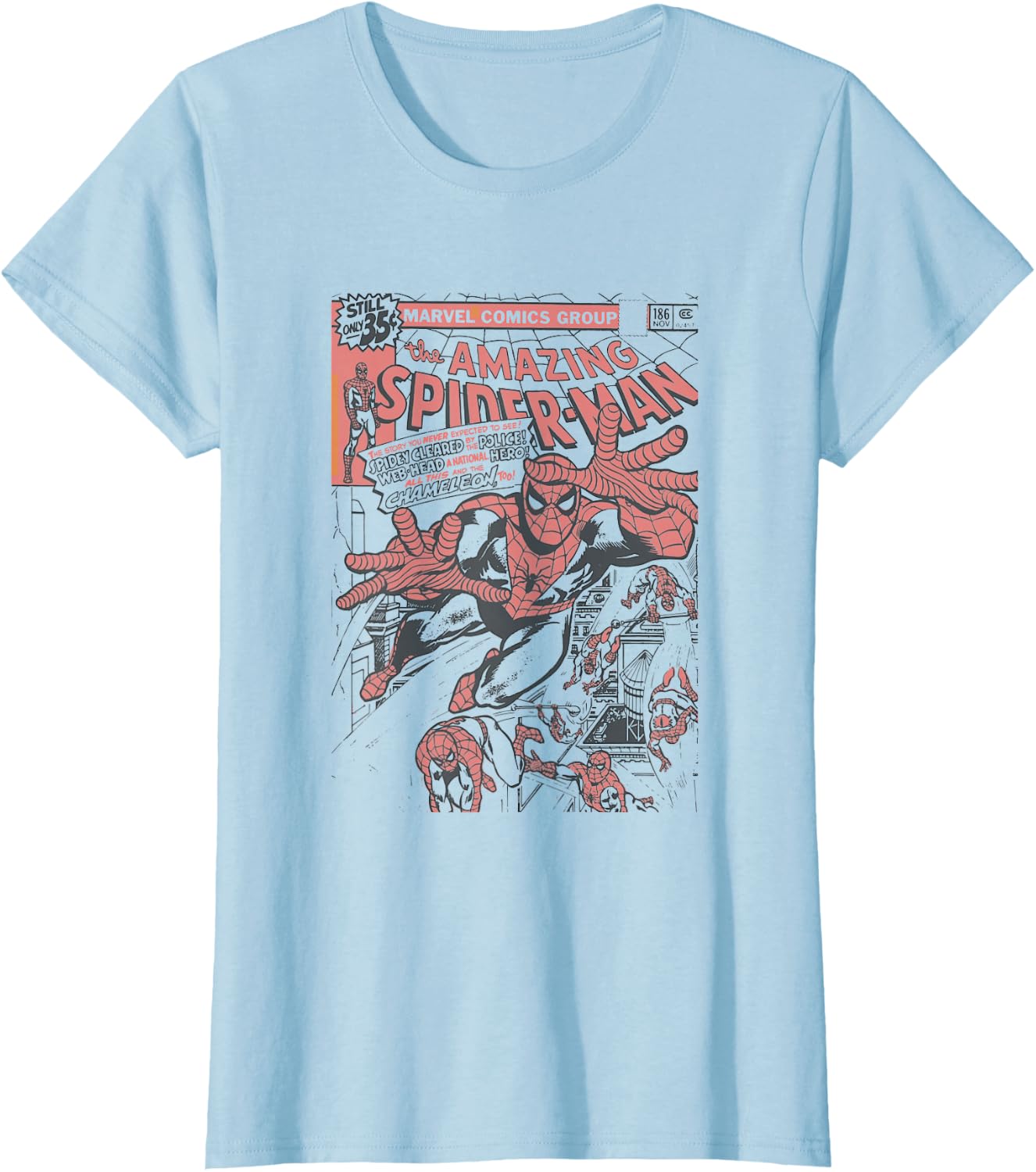 Marvel Comics Spider-Man Amazing Comic Cover Vintage T-Shirt