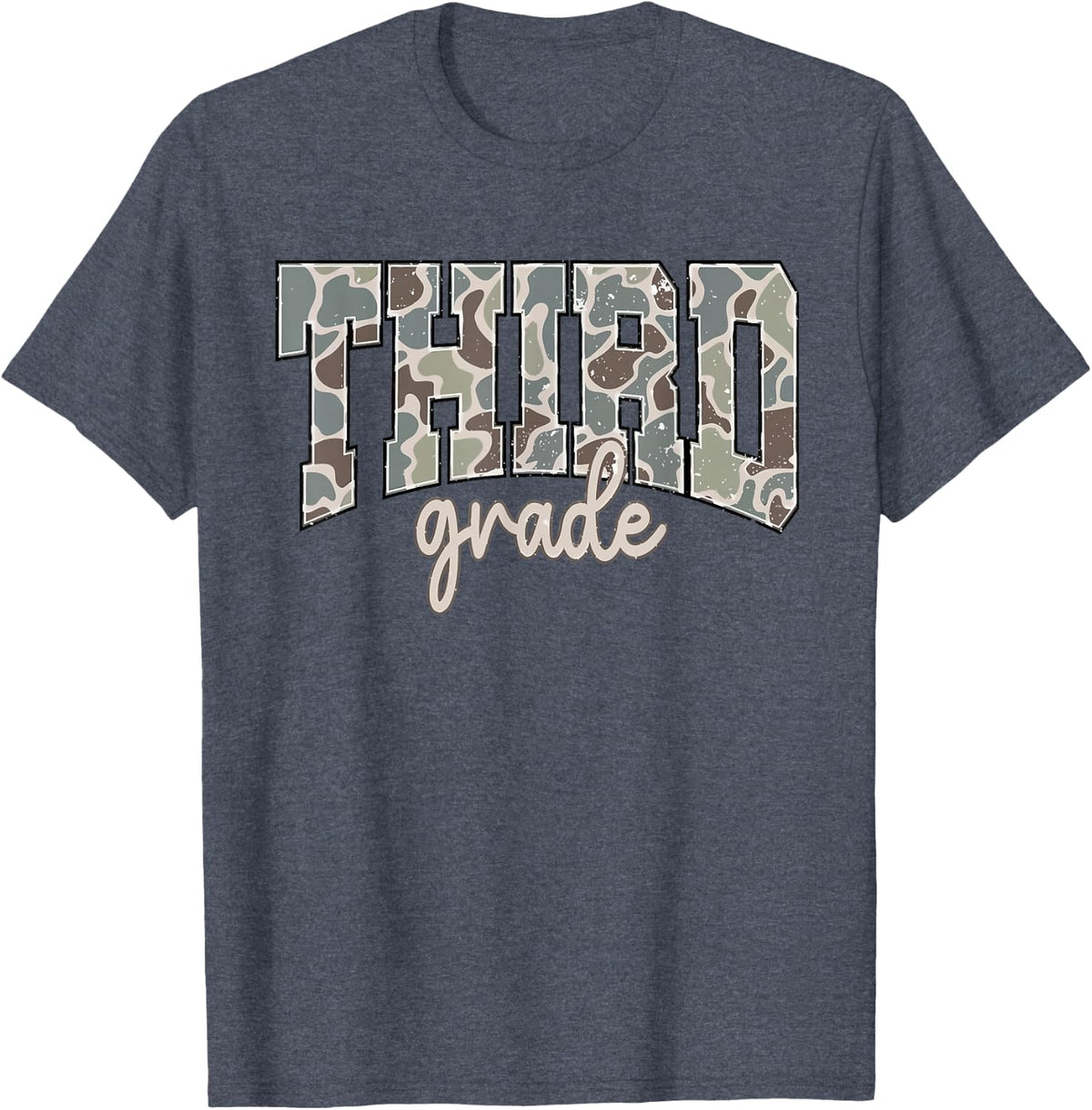 Camo Third Grade Boy Hello 3rd Grade Students Teachers T-Shirt