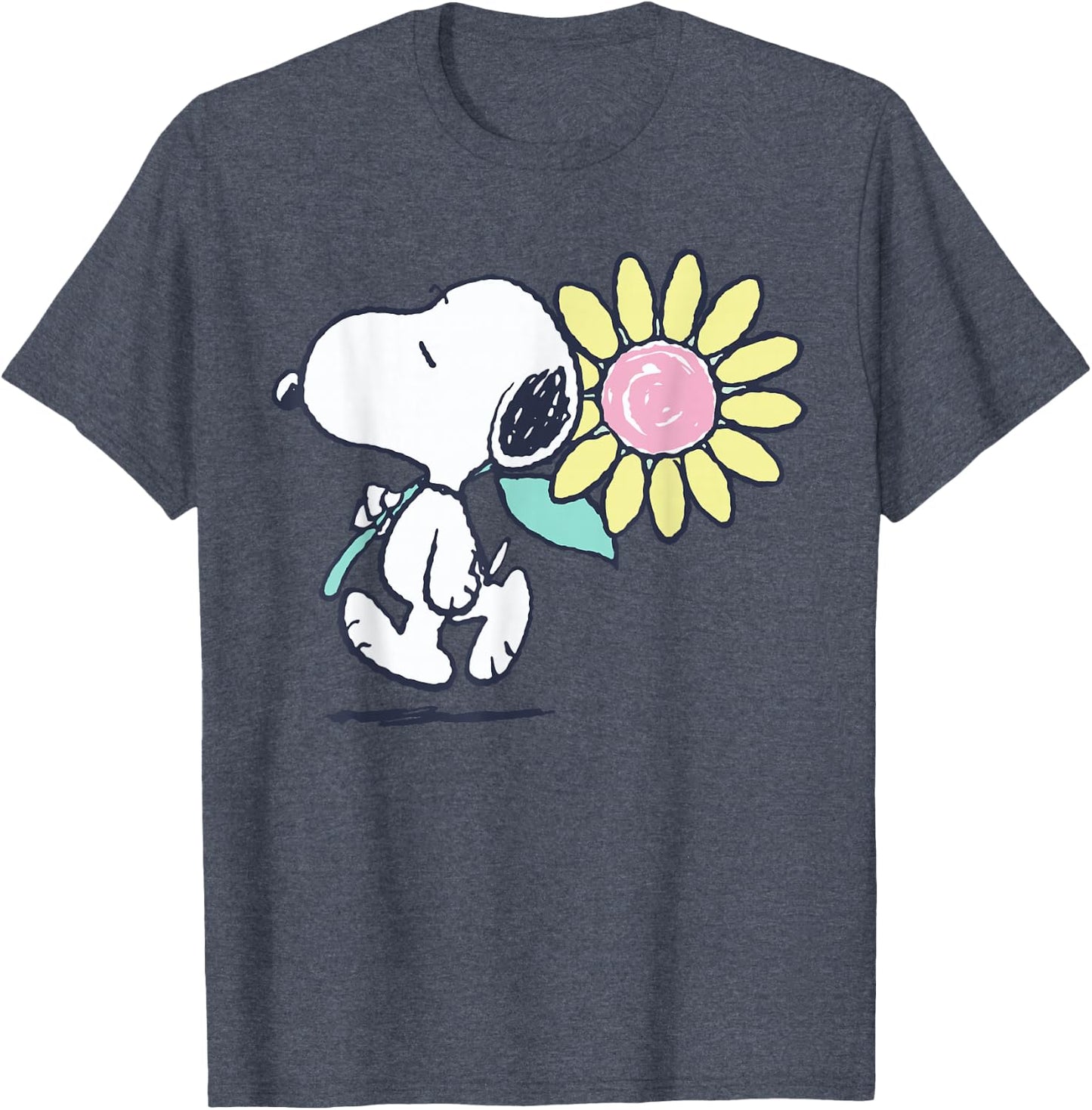 Peanuts Snoopy Pink Daisy Flower T-Shirt