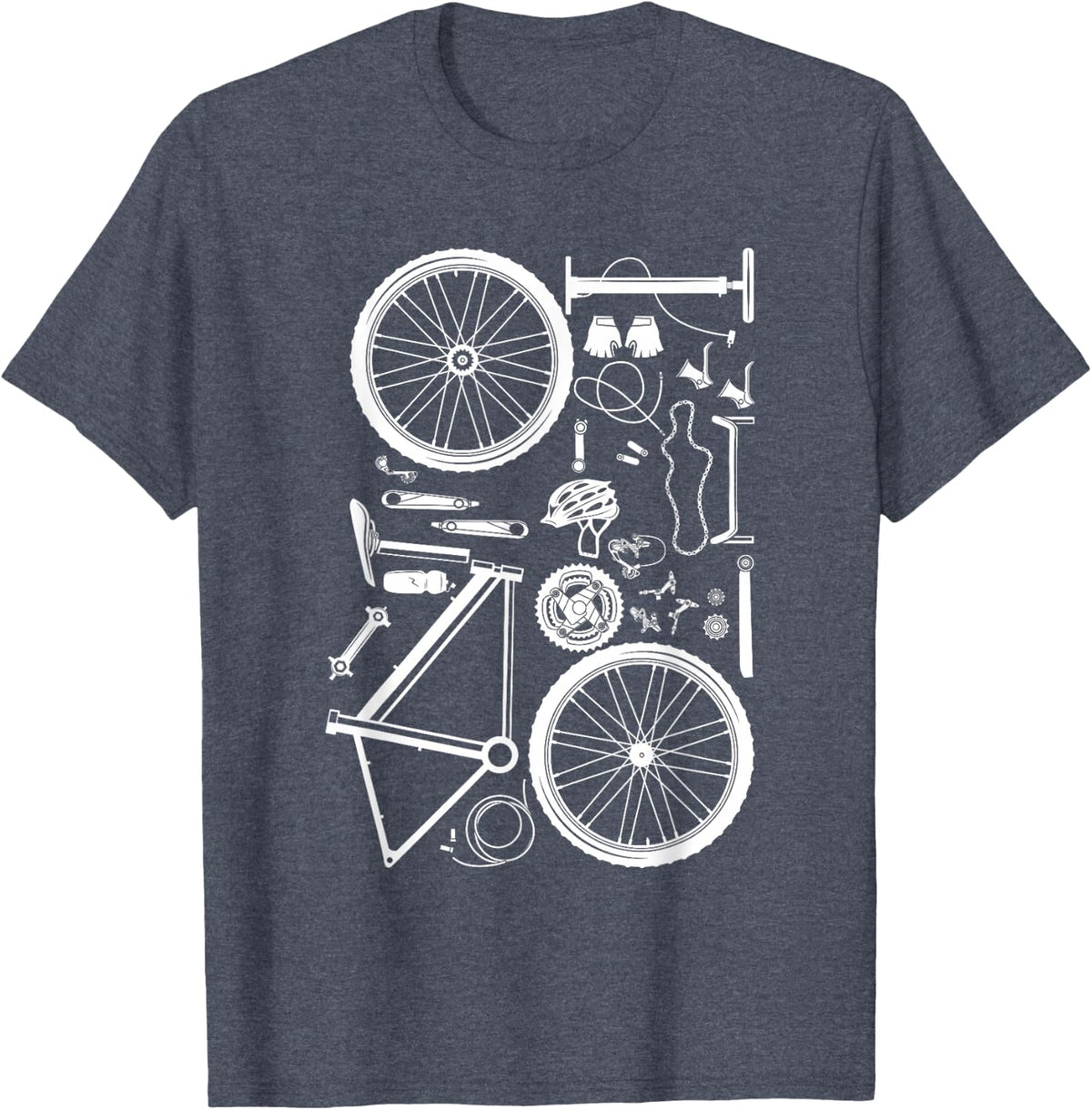 Bike Parts - Downhill Rider Mountainbike MTB Cycling T-Shirt Small