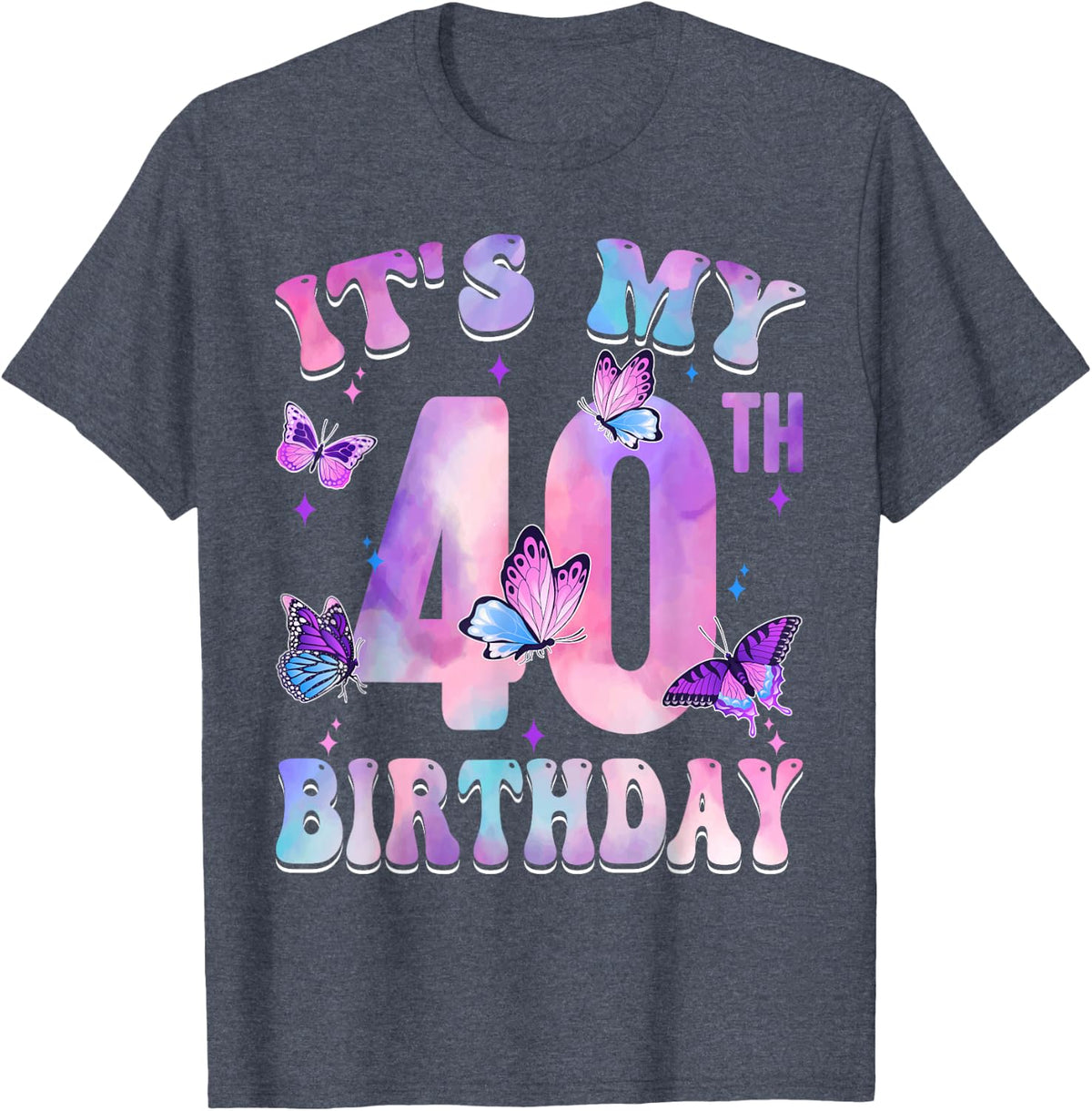 It's My 40th Birthday Butterfly Theme 40 Year Old Party Girl T-Shirt