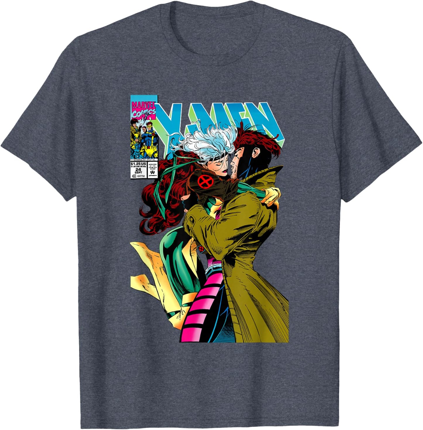 Marvel X-Men Valentine's Day Gambit & Rogue Beautiful Couple T-Shirt