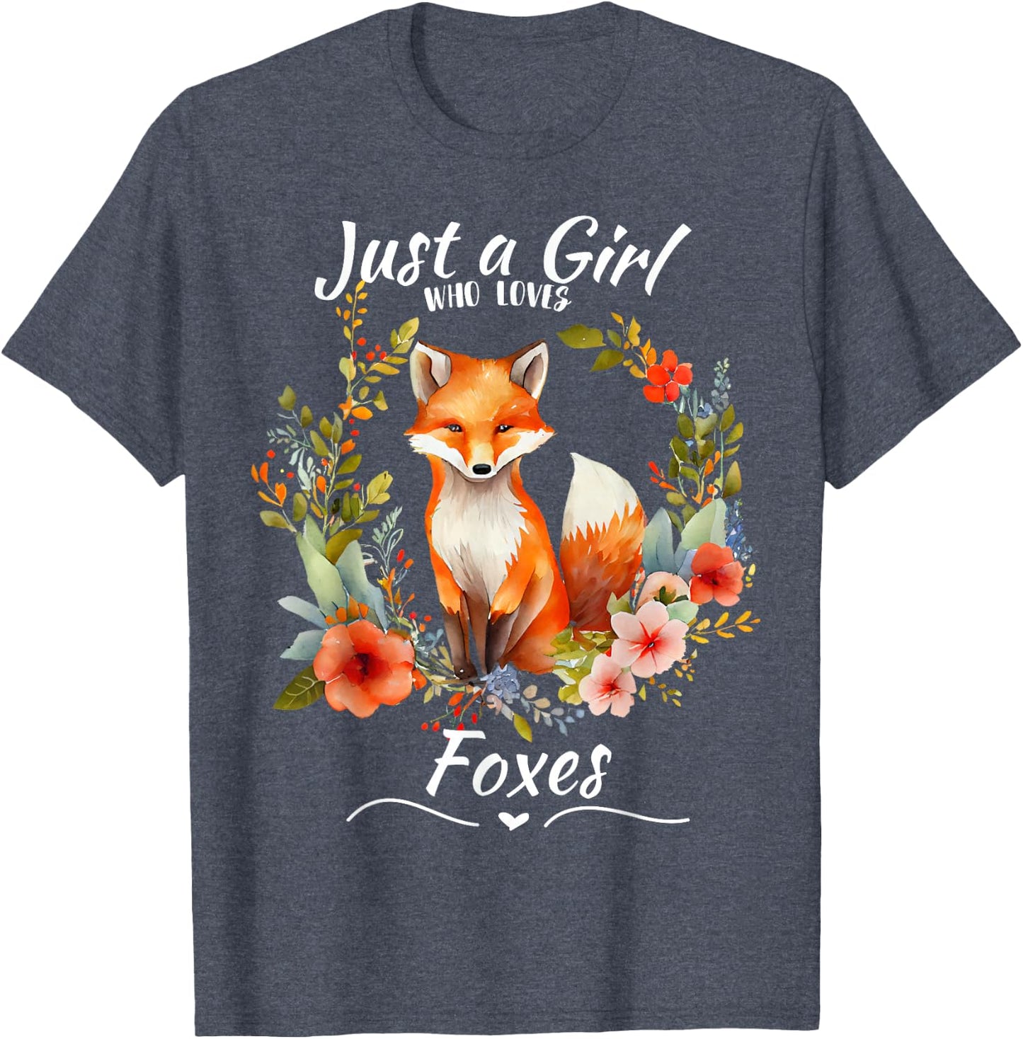Just a Girl Who Loves Foxes for Girls Who Love Animals T-Shirt
