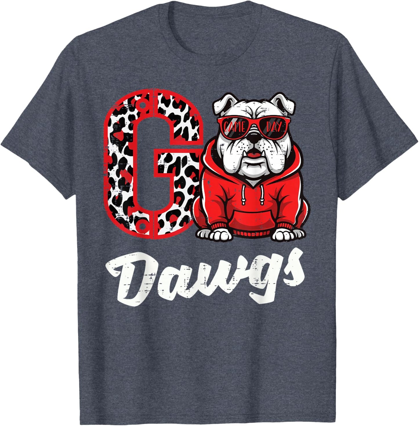 Bulldog Go Dawgs Men Women Kids Boys Youth Girls Teen T-Shirt