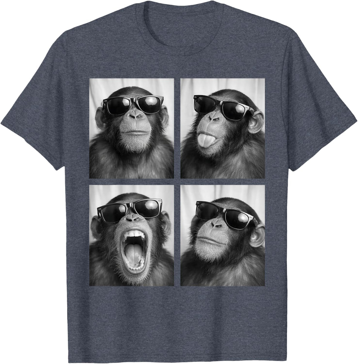 Funny Monkey with Sunglasses PhotoBooth Cool Chimp Animal T-Shirt