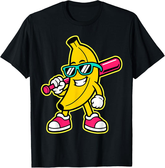 Banana Funny Cartoon Kids Youth Boys Girls T-Shirt