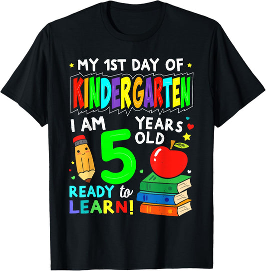 My First Day of Kindergarten 1st Day of School Boys Girls T-Shirt