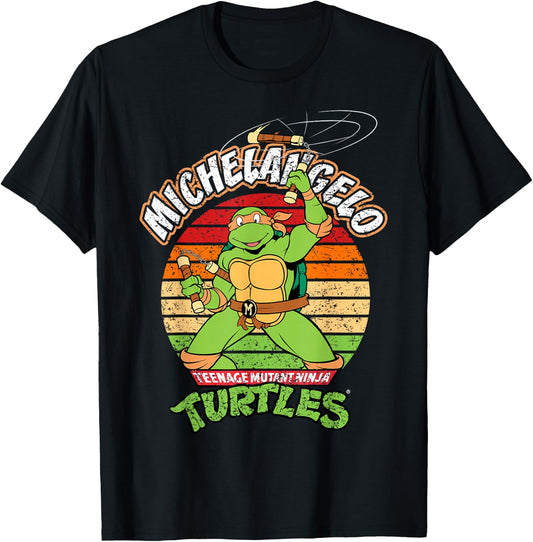 Teenage Mutant Ninja Turtles Michelangelo Ready for Action T-Shirt