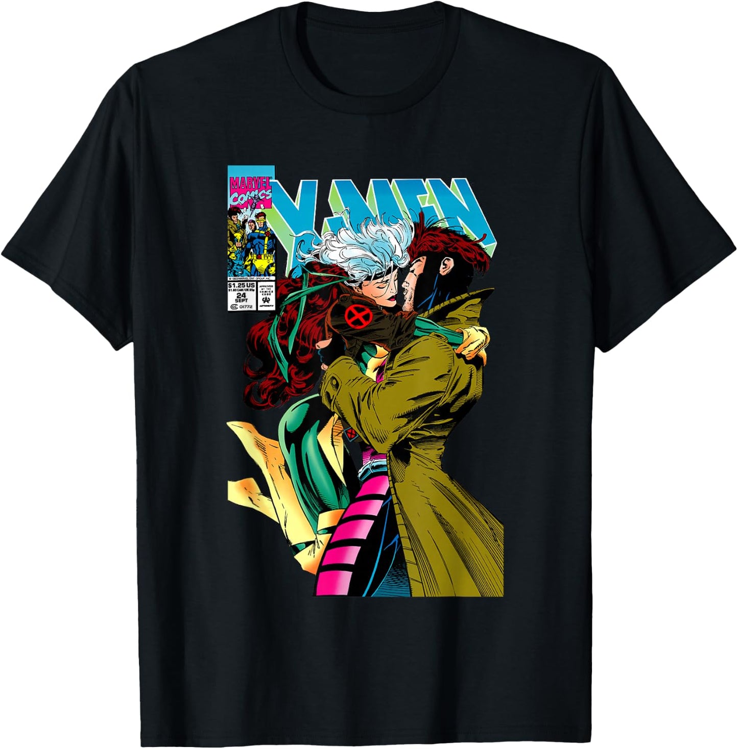 Marvel X-Men Valentine's Day Gambit & Rogue Beautiful Couple T-Shirt