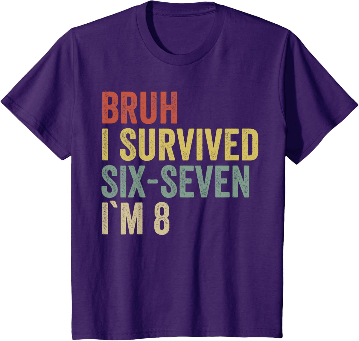 Funny Shirts 8th Birthday Boy Outfit I'm 8 Year Old Bruh Meme Tees T Shirts for Kids
