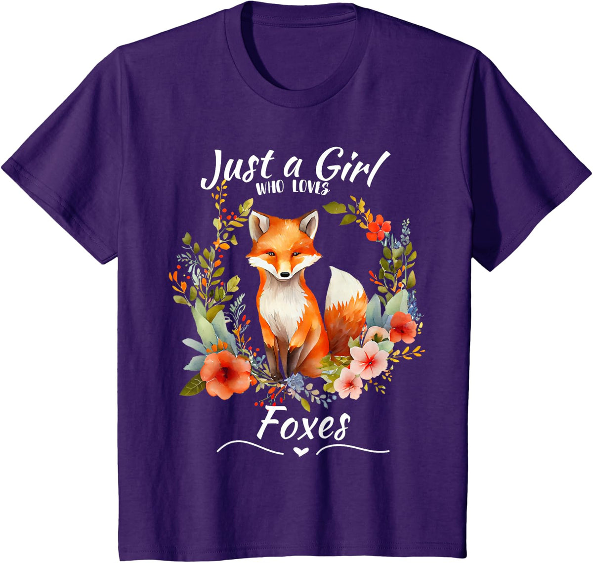 Just a Girl Who Loves Foxes for Girls Who Love Animals T-Shirt