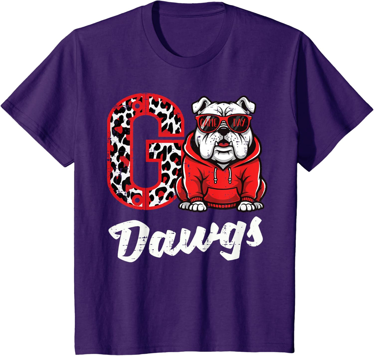 Bulldog Go Dawgs Men Women Kids Boys Youth Girls Teen T-Shirt