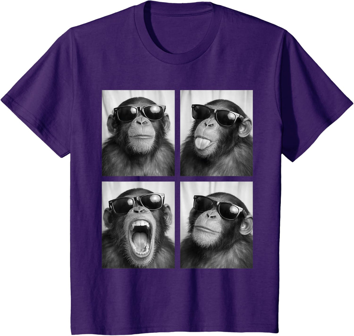 Funny Monkey with Sunglasses PhotoBooth Cool Chimp Animal T-Shirt
