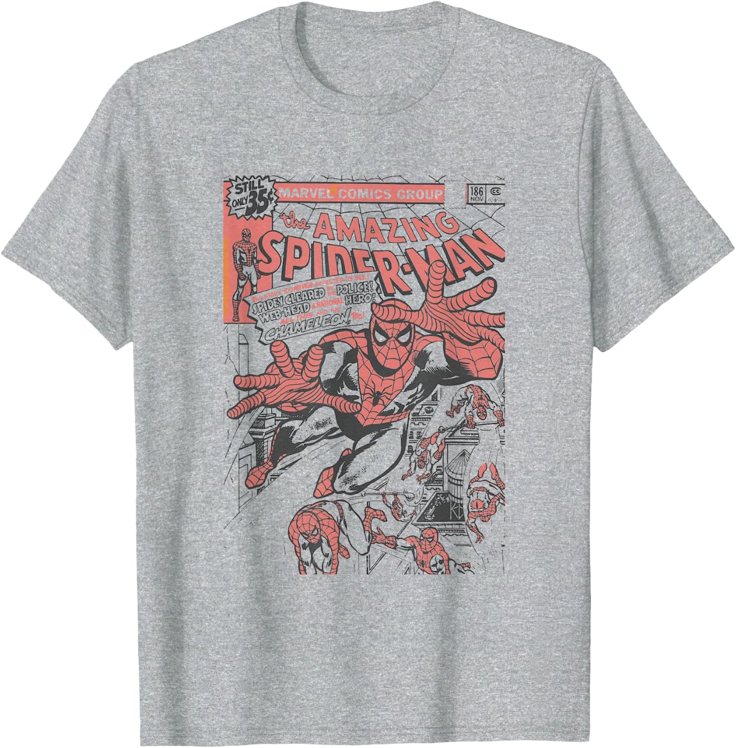 Marvel Comics Spider-Man Amazing Comic Cover Vintage T-Shirt