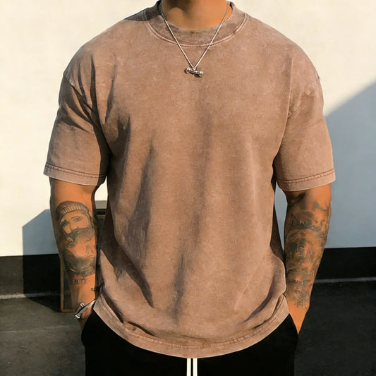 3Pack Unisex heavyweight washed cotton T-shirt, loose drop-shoulder, vintage street style summer casual tee (available in 3-pack and single pack options) Streetwear Distressed Stylish Menswear.men's wear flash sale.summervibes